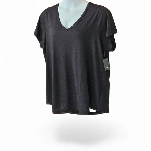 Torrid Black V-Neck Short Sleeve Tee - Picture 3 of 16